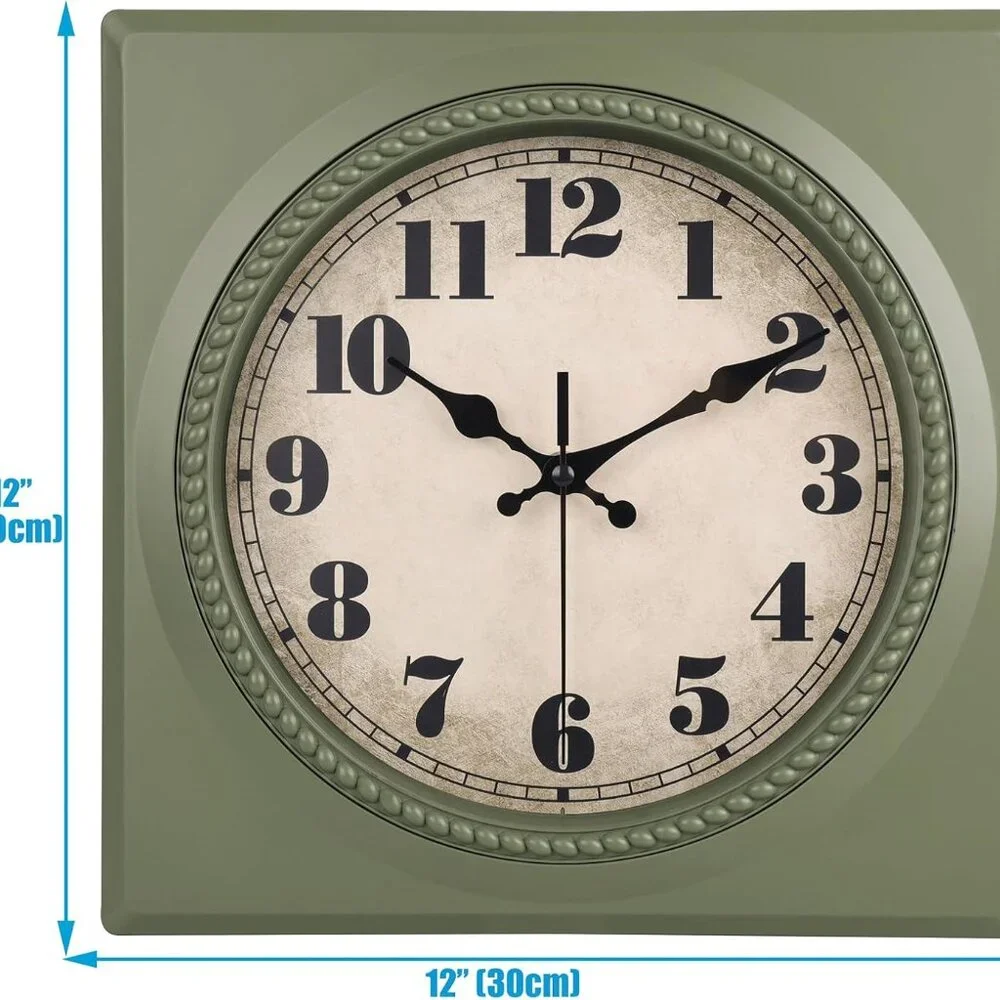 Vintage StyleWall Clock 1950s Style -‎ Retro 50's Mid Century Square Wall Clocks